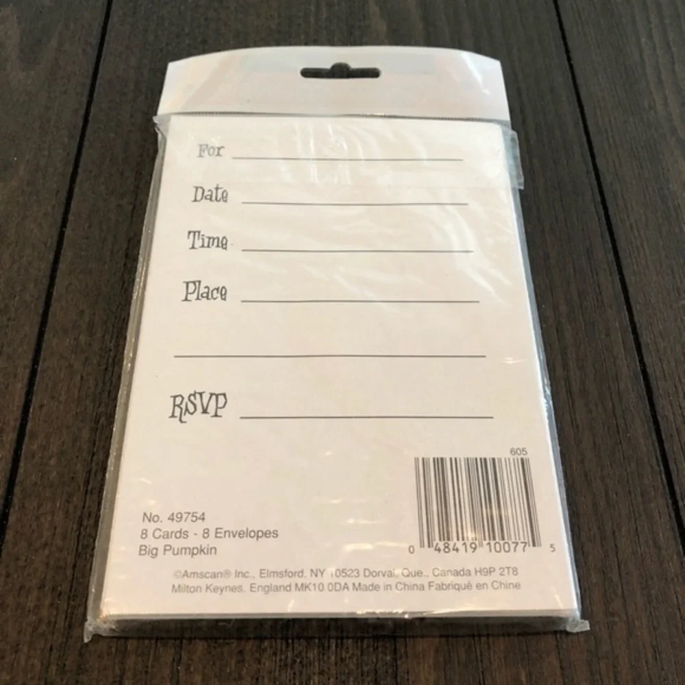 Amscan Halloween Invitations 4 Fill-In Packs NWT